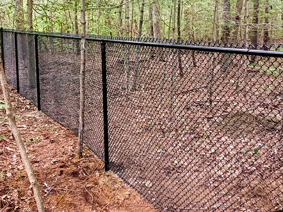 Chain Link boundary fencing in Middleborough Massachusetts