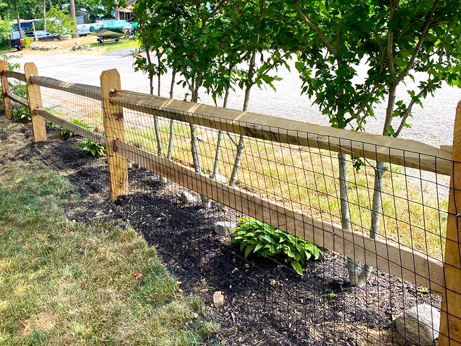 Wood pet fencing in Middleborough Massachusetts