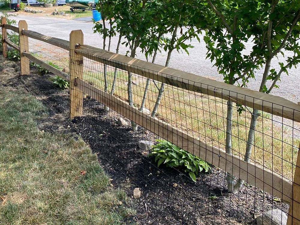 Acushnet MA split rail style wood fence